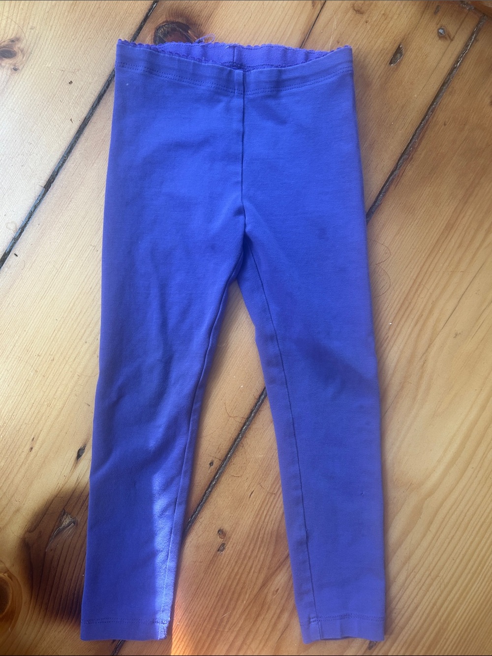 Tea Collection Girls' Purple Cotton Stretch Leggings